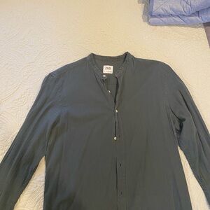 Zara Women’s Forest Green Button Down Shirt